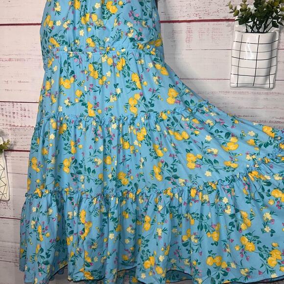 Blu Pepper | Blue & Yellow Rosie Dress | Women’s Large - Picture 4 of 4